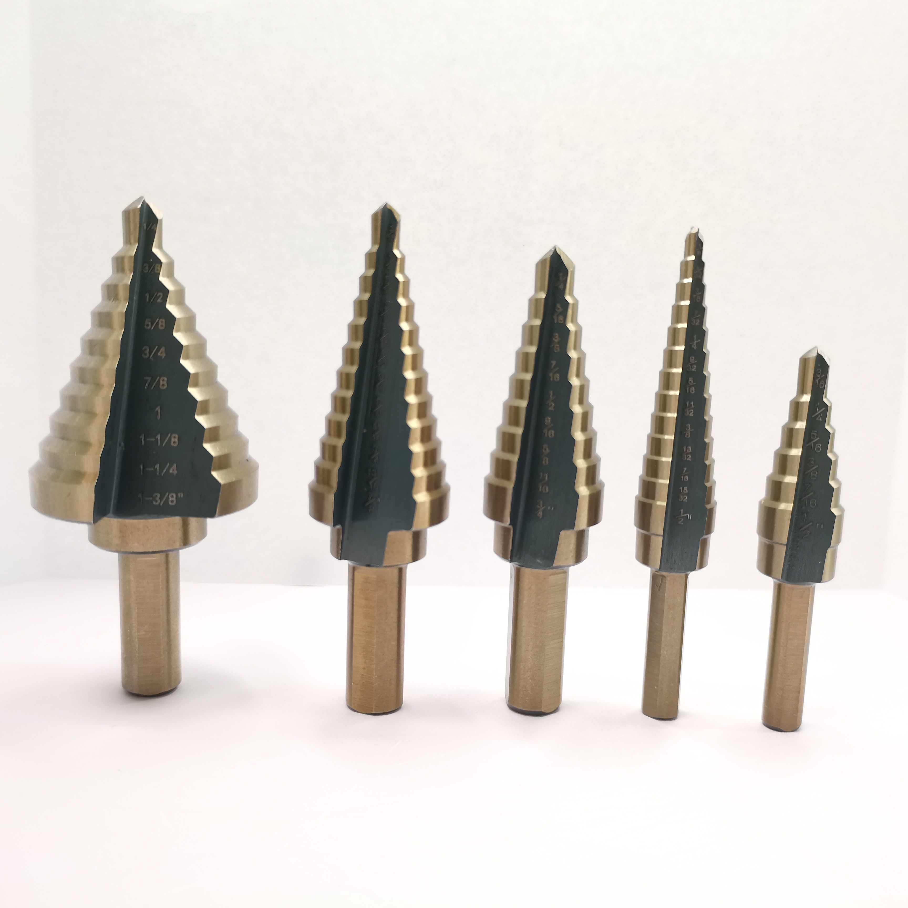 5PCS Step Drag Water Well HSS Cobalt Drill Bits with thick gauge
