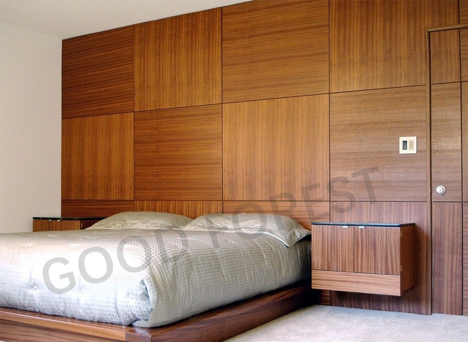 Natural Sapele Wood Veneer Figured Wood Grain Veneer For Decoration