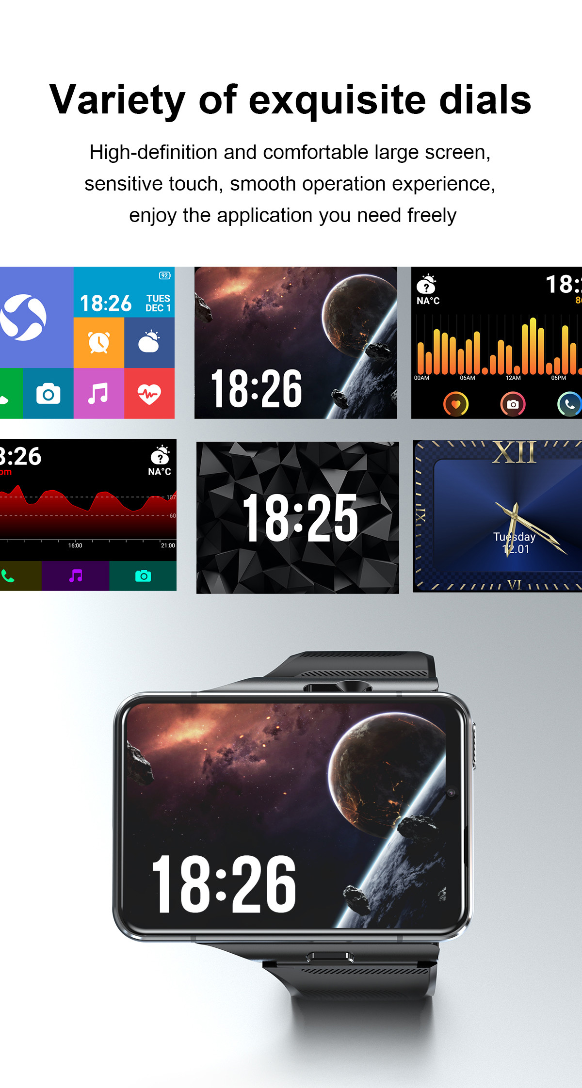 Best Selling 4g Wifi Gps Watch Phone Take Video Smart Watch Big Battery Smartwatch Phone Answer Call S999