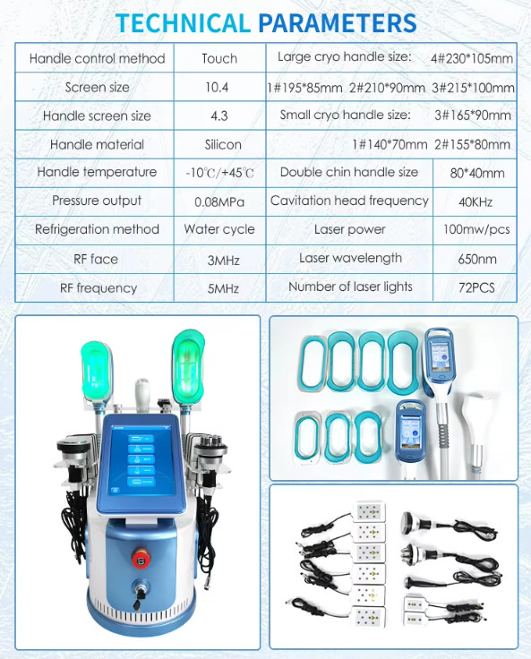 360 Cryo Vacuum Rf Lipo Laser 6 In 1 Fat Freezing Weight Loss Body Slimming Machine