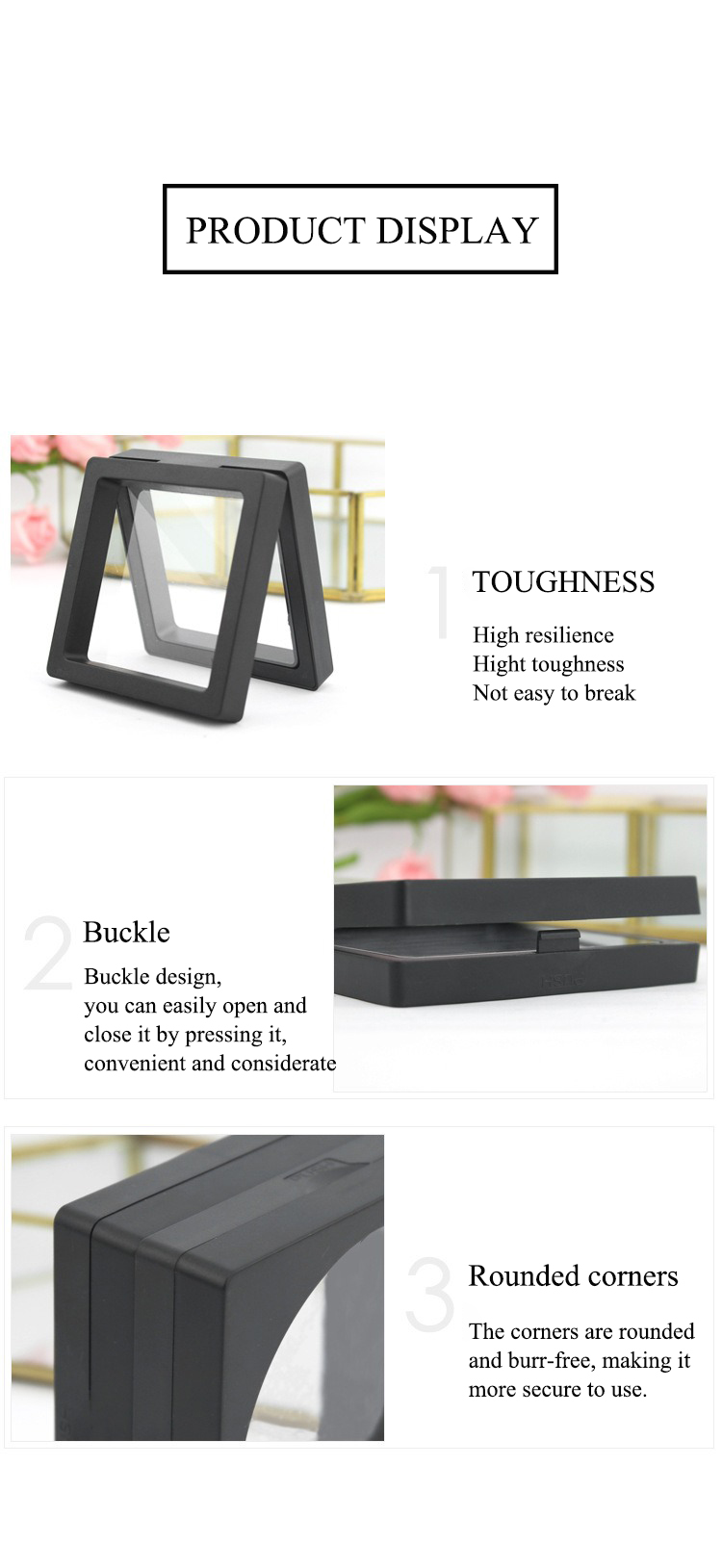 Custom Necklace 3D Membrane Box Stand PE Film Jewelry Display Boxes