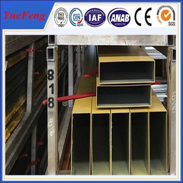 6000 series hollow bar aluminium profile, Powder coated extruded aluminium