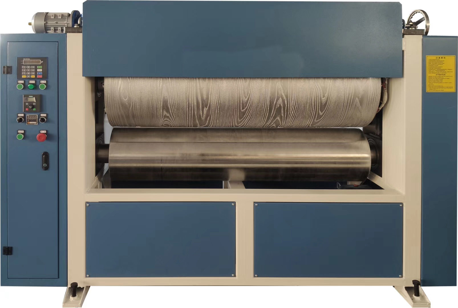 Wood Plastic Decking Door Composite Lamination Making Machine / Embossing Machine