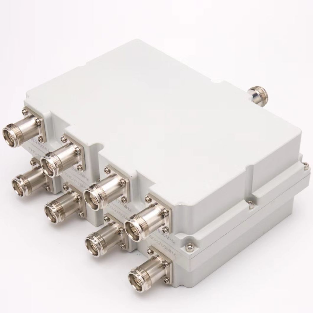 1710-2170MHz 2300-2690MHz 5-Way Multiplexer RF Quad-Band Combiner 4X1 Hybrid Combiner