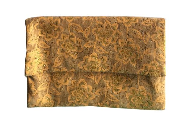 2016 Hot style Cork clutch 6.7''x4.5'' with button closure, customized color is