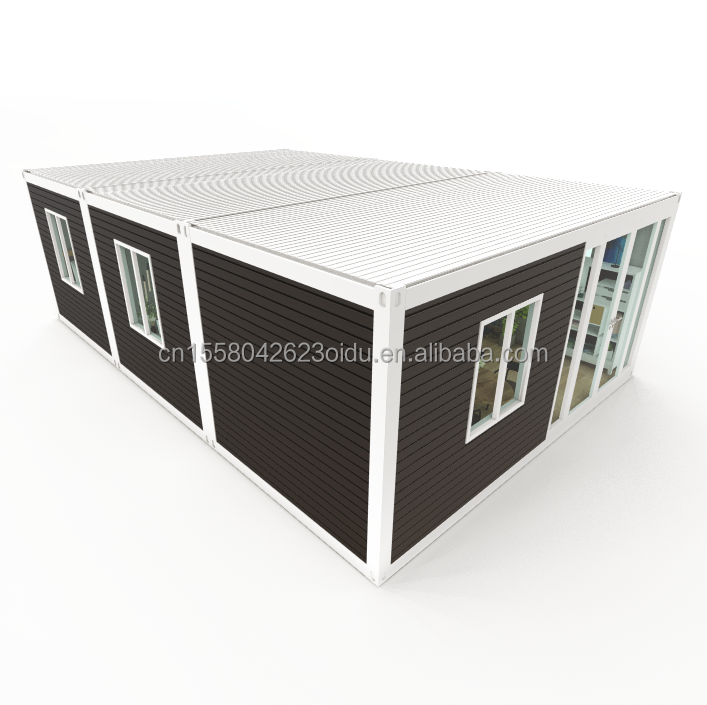 Container Houses Modern Design for Quick and Affordable Assembly of 3 Rooms 2 Bathrooms Prefabricated House
