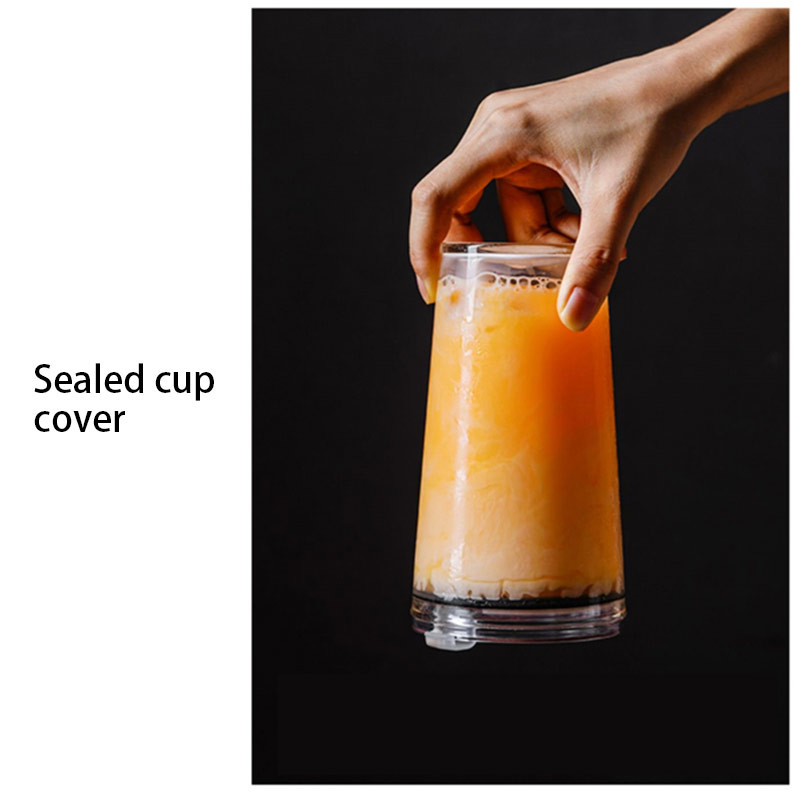 Beverage 450ml Borosilicate Glass Straw Coke Cups