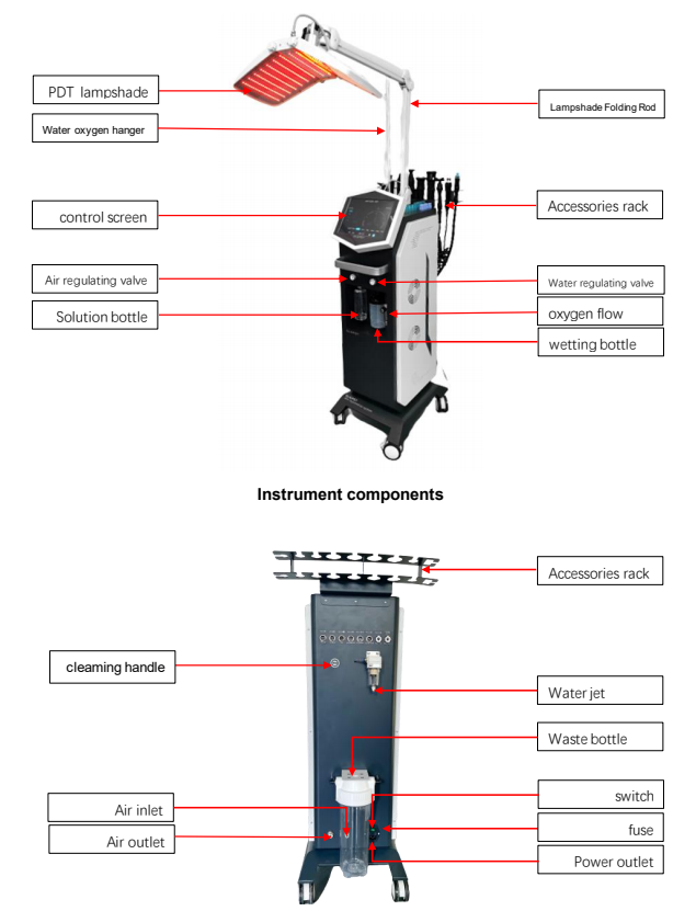 Multifunction 13 In 1 oxygen Therapy Facial Machine 300w 240V