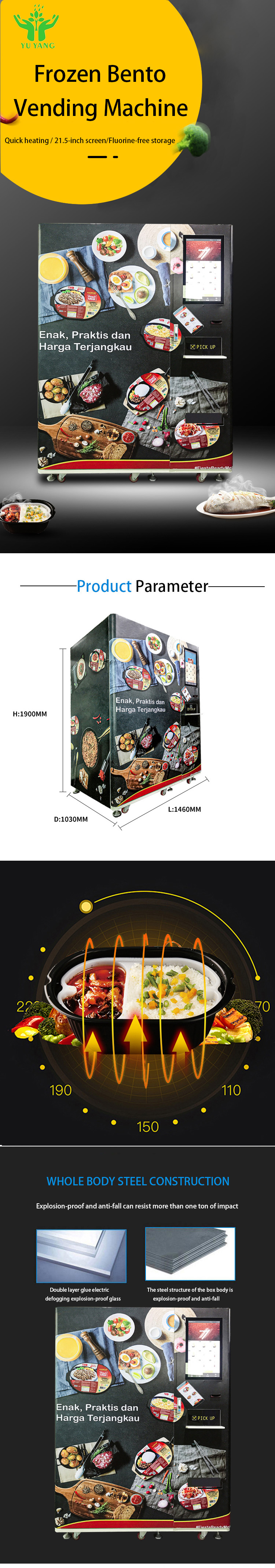 Customizable Color Snack And Drink Vending Machine Touch Screen Customizable Payment System
