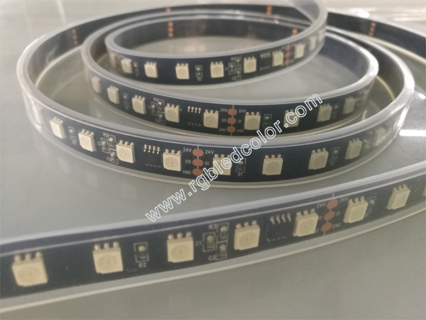 Quality dc24v digital rgb pixel light ws2811 led strip 72led per m for sale