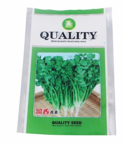 Printed PE material heat seal small 3 side sealing plastic bag for spice seeds