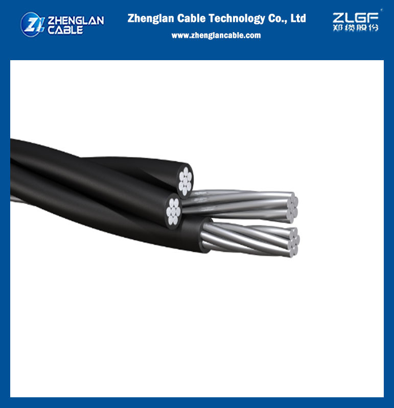 Quadruplex Neutral Supported Aluminum Cable 1kv Aerial Bundled 3x50/50mm2 Xlpe Insulated