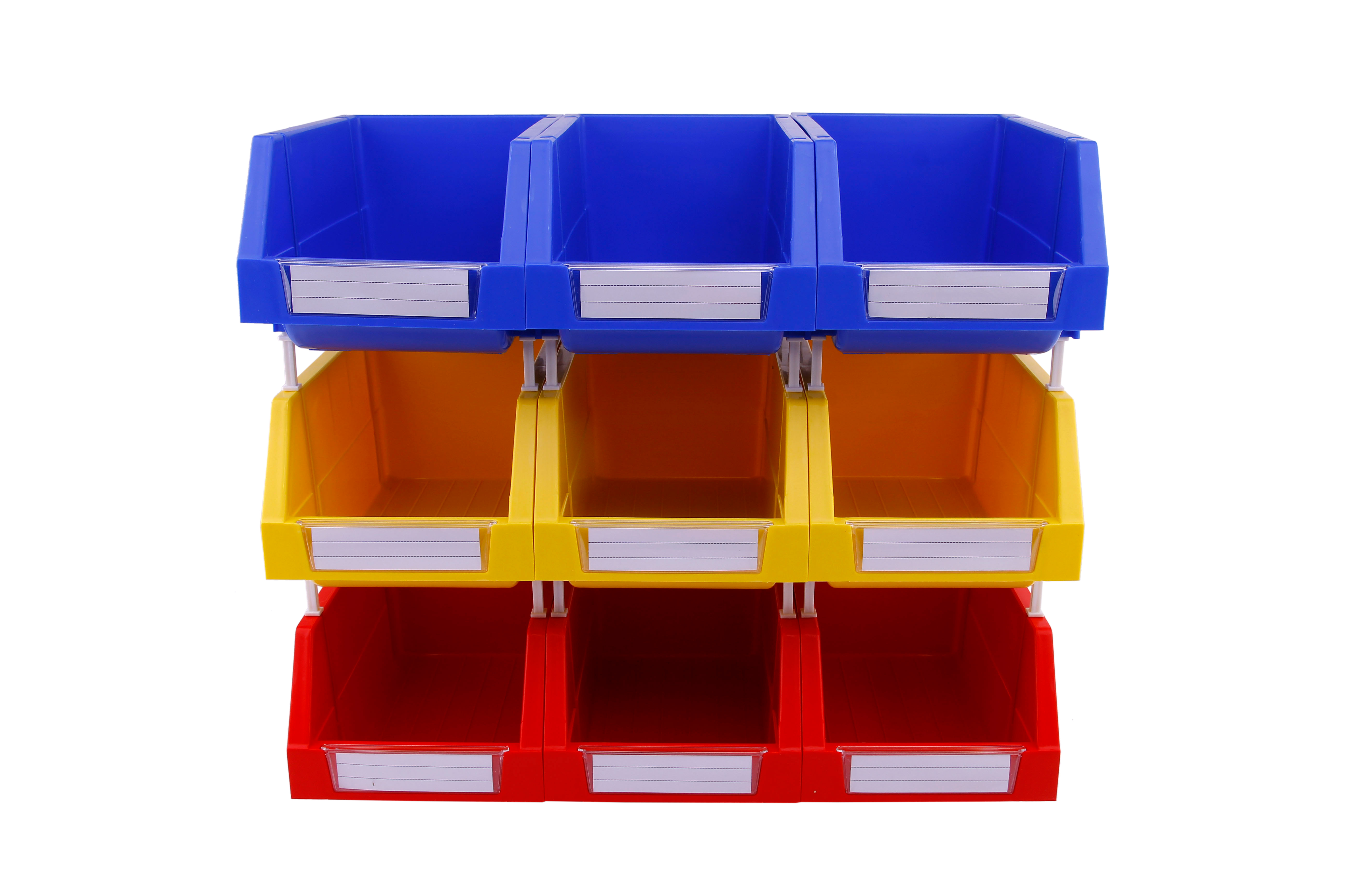 Open Front Stackable Bins for Bolts and Plastic Parts Solid Box Style Customer Logo