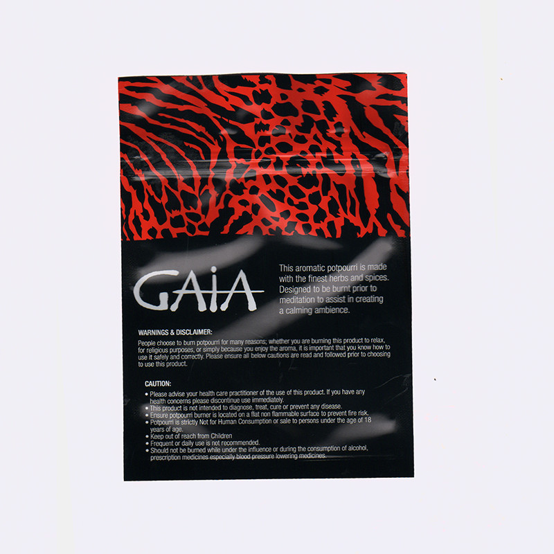 Custom Design Resealable Laminated Aluminum Foil Zipper Bag 3 Side Sealing Bag