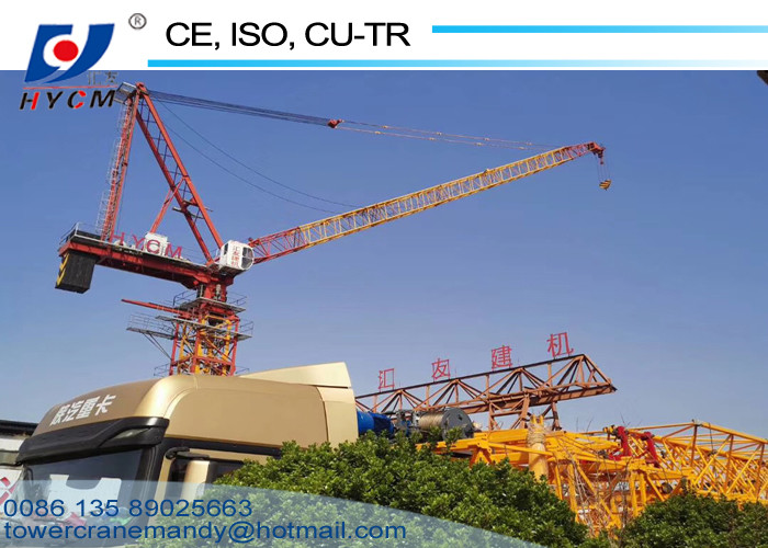 55m Lifting Arm 37.5m Height 12ton Luffing Jib Types of Tower Cranes in Cambodia with Form E