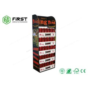 CMYK Printing Customized Corrugated Cardboard Floor Stand For Drink Bottles