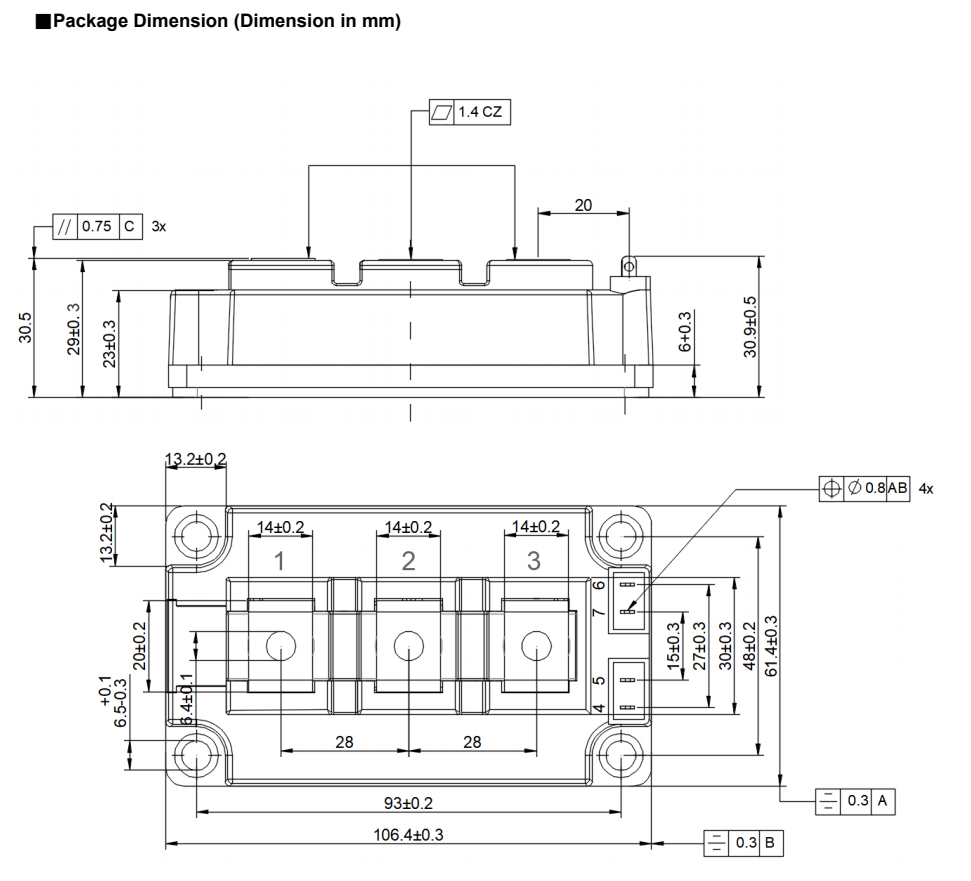 Industrial IGBT Module KWG600H12N4B Copper Base Plate Igbt Modul