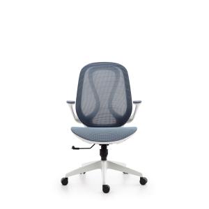 Customization White Grey Mesh Swivel Office Chair MID Back With Armrest
