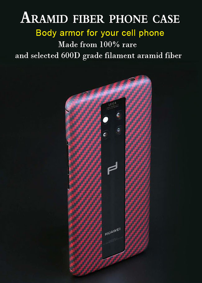 Huawei Mate 30 RS Matte Finish Red Aramid Fiber Phone Case