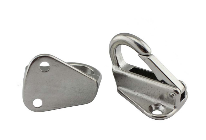 Fixed Eye Plate Stainless Steel Snap Hook For Wall Maritime Boats Rigging Fittings