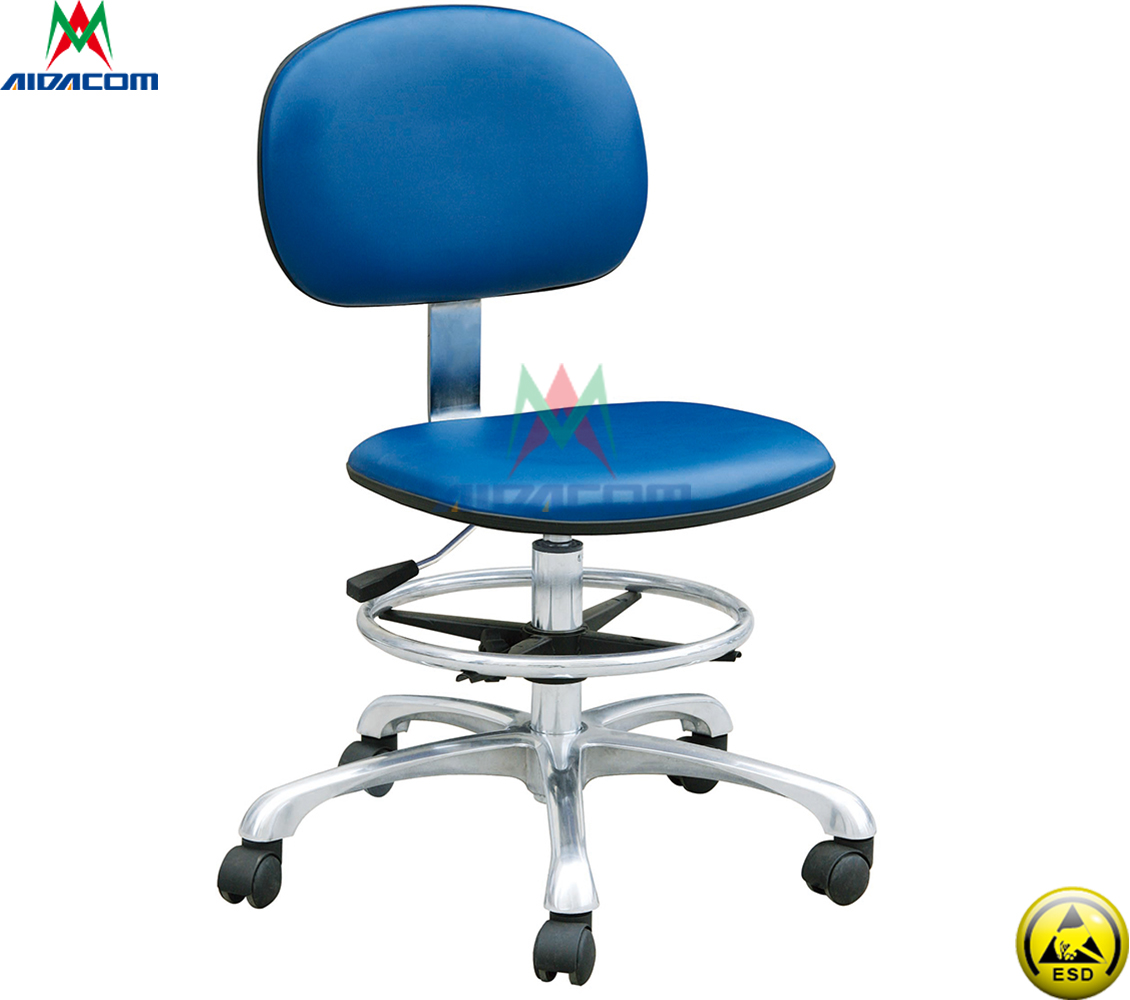 65cm Depth 100mm stroke 10e6 ESD Antistatic Stool
