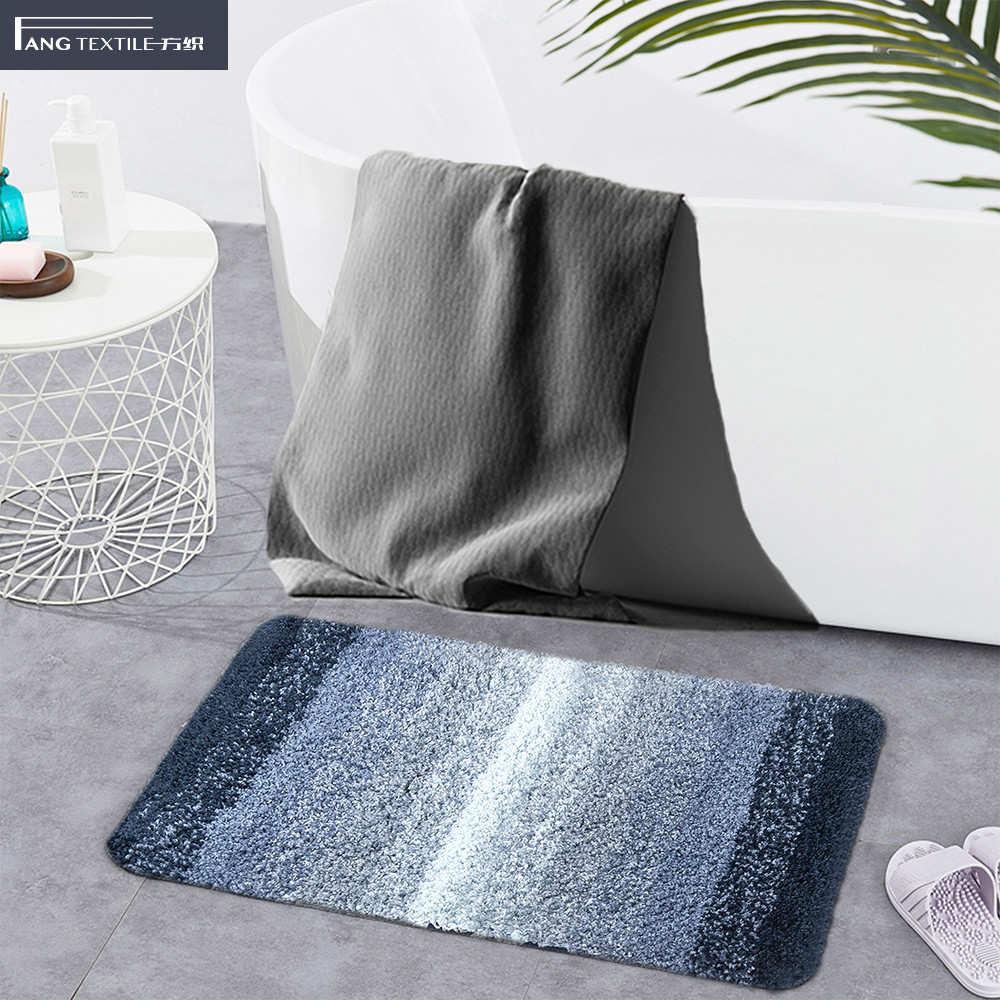 Non Slip Faux Wool Fluffy Water Absorbent Tufted Bath Mat