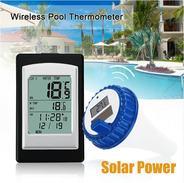 7-15v Solar Floating Swimming Pool Thermometer For SPA And Outdoor Fish Pond Breeding