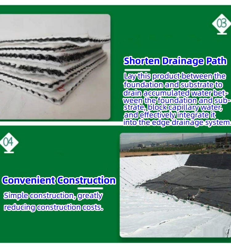 Water Draining Function Three-dimensional Composite Drainage Network for Railway 8mm