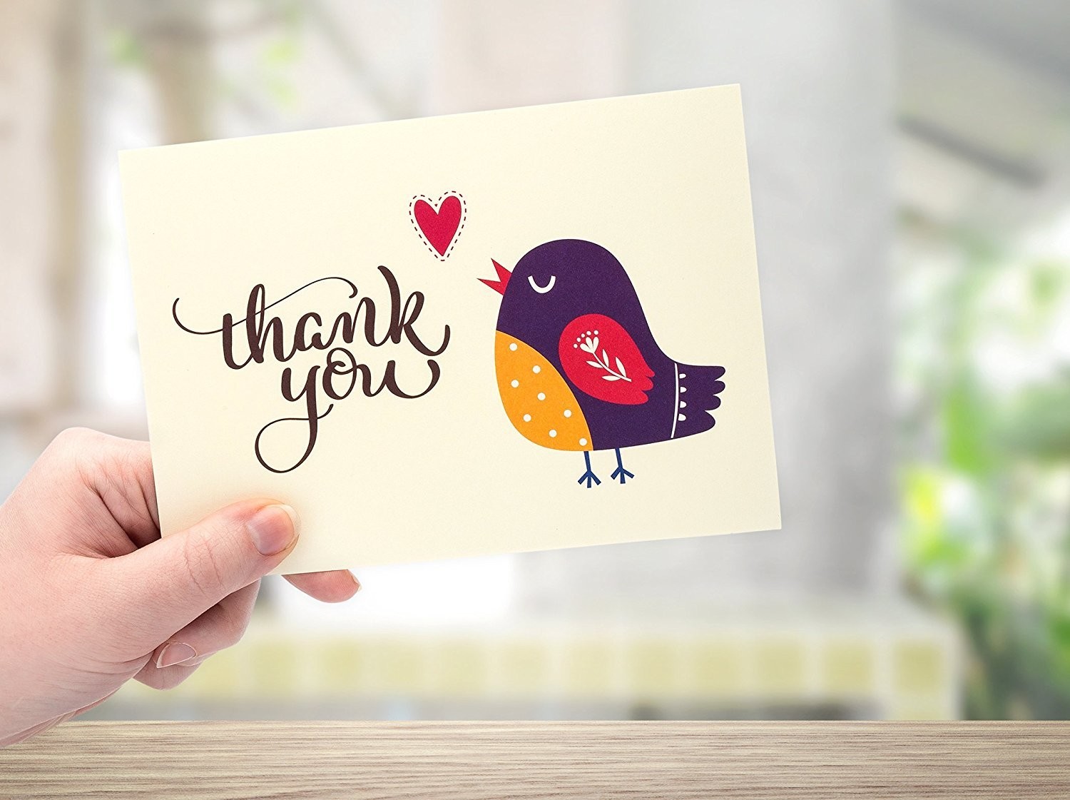 Beautiful Picture Thank U Greeting Card For Ceremony OEM / ODM Available