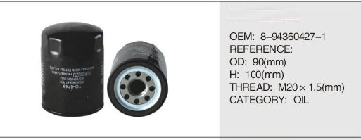 use for isuzu oil filters 8-94360427-1