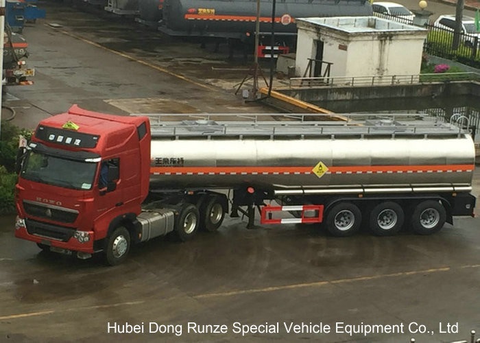 SS Chemical Tanker Truck For Ammonium Nitrate / Liquid Molten Sulfur Delivery