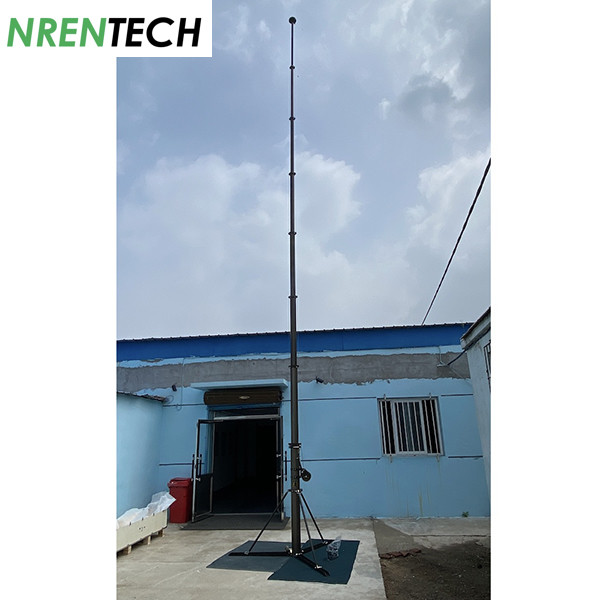 15m Manual Crank Up Aluminum Telescoping Mast 10kg payloads