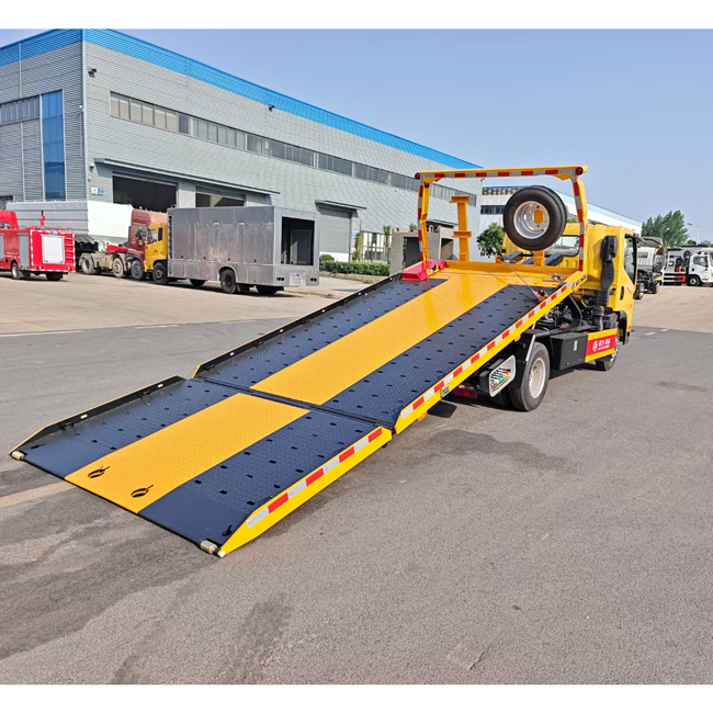 Customized 4X2 FAW 5 Tons Tow Trucks Wrecker Truck Langing Flat Bed Truck for Rescue