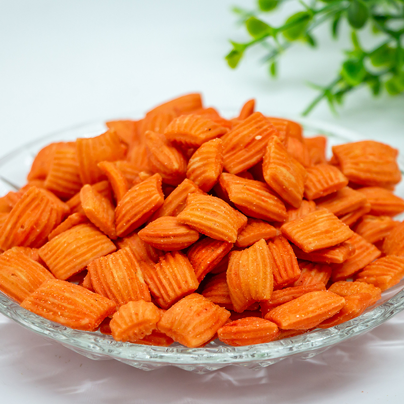 Red Fantastic Rice Crackers Enduring Taste Spicy Shrimp Crackers