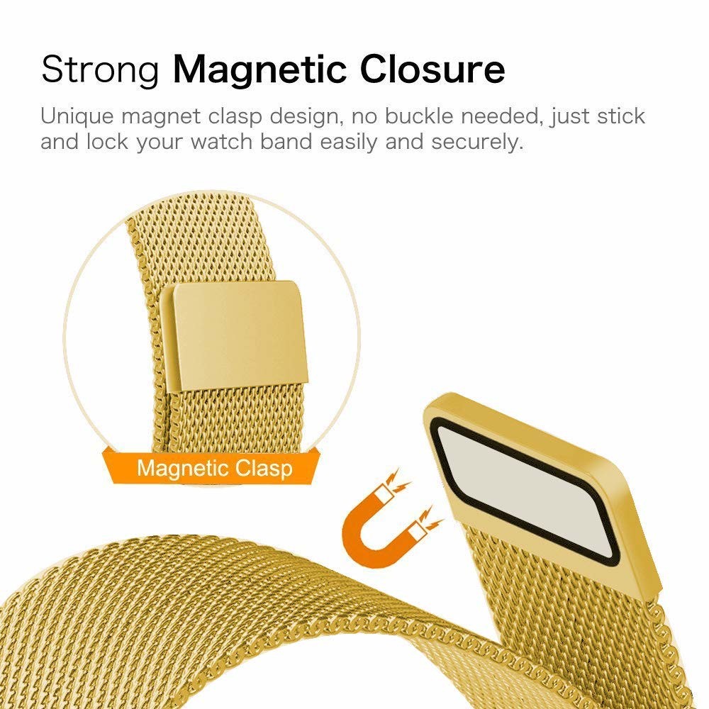 Apple Smartwatch Band , Stainless Steel Magnetic Mesh Smart Watch Wristband