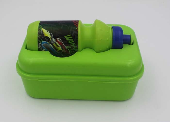 PP Plastic Lunch Boxes For Kids With Sport Water Bottle / BPA Free Lunch Containers