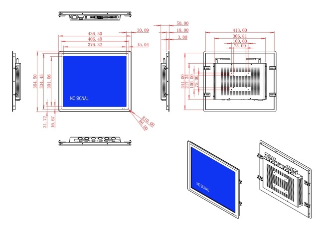 19-Inch Reliable Display for Access Control Systems and Industrial Use