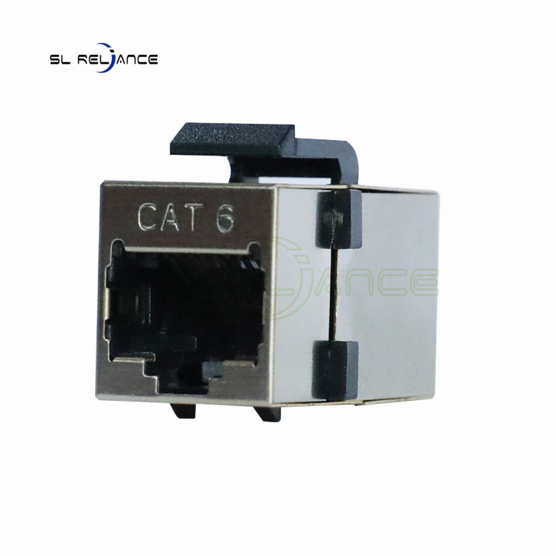 Female To Female Shielded CAT6 RJ45 Keystone Jack Inline Coupler 180 Degree Toolless