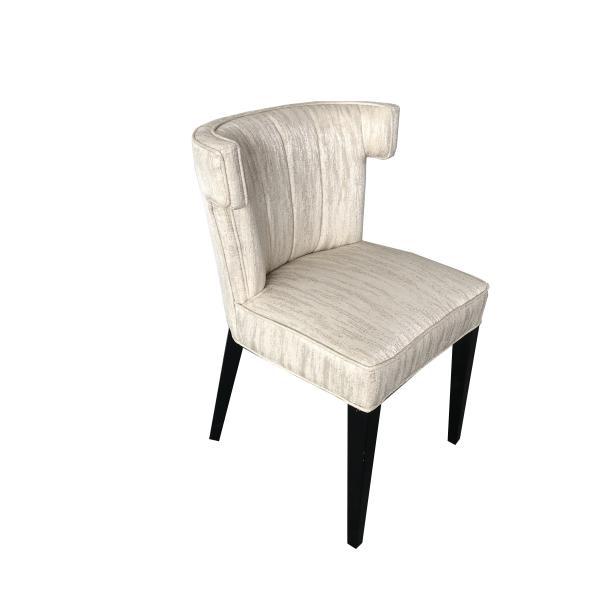 French Style new design classic white dining chair with linen fabric chair