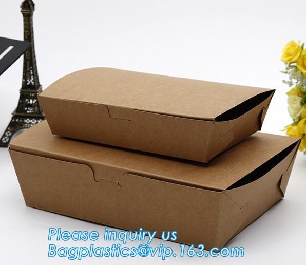 Cheap Cardboard foldable kraft paper lunch box with window,Lunch noodle fast food kraft paper box by customized logo pri