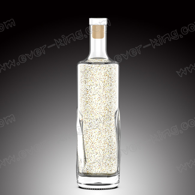 Custom Empty Luxury Wine Vodka Glass Bottle Unique Shaped