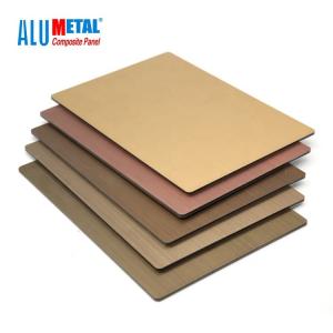 China 3mm Steel PVDF Acm Aluminium Composite Panel Copper Nacreous 1250mm on sale