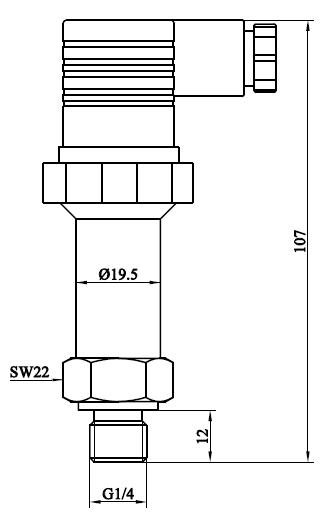 OEM Mems Chips Water Pressure Transducer 9V~28V DC Power Supply