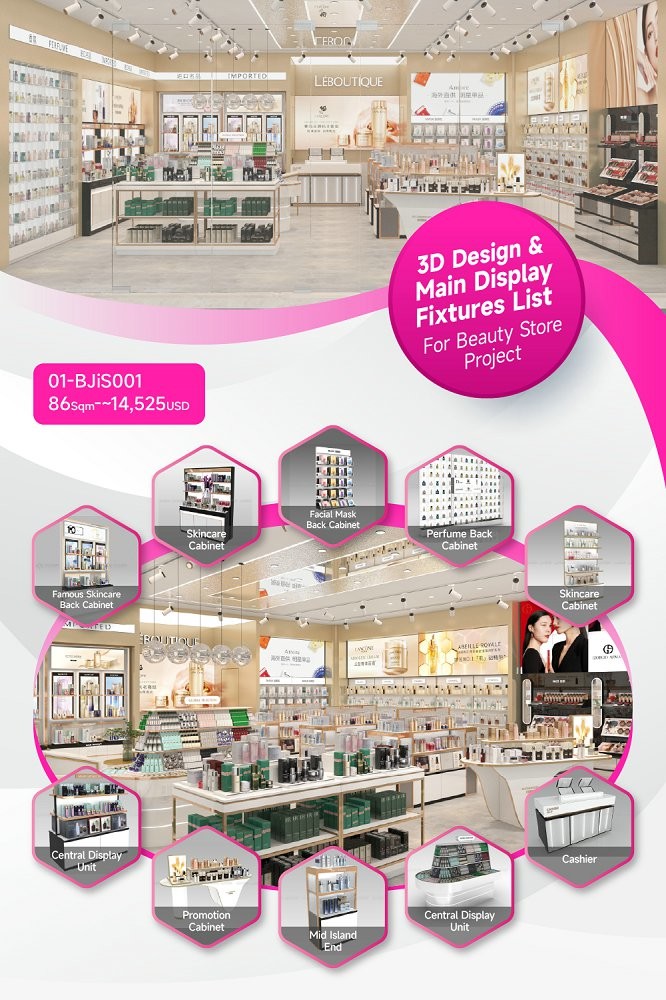 01-BJiS001, Platinum Series Beauty Store in Xiangyang, Hubei covering 86 Sqm with Approx. $14,525 Budget