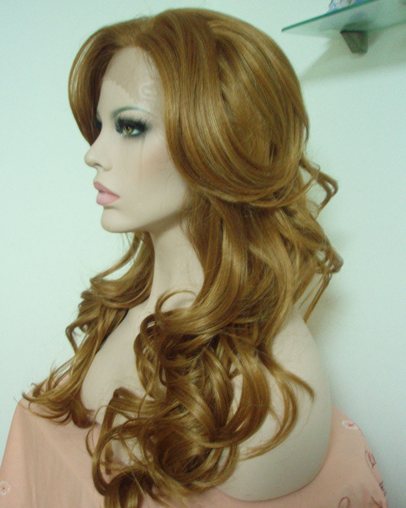 Fashion New Style Long Wave Heat Resistant Lace Front Wigs for White Women