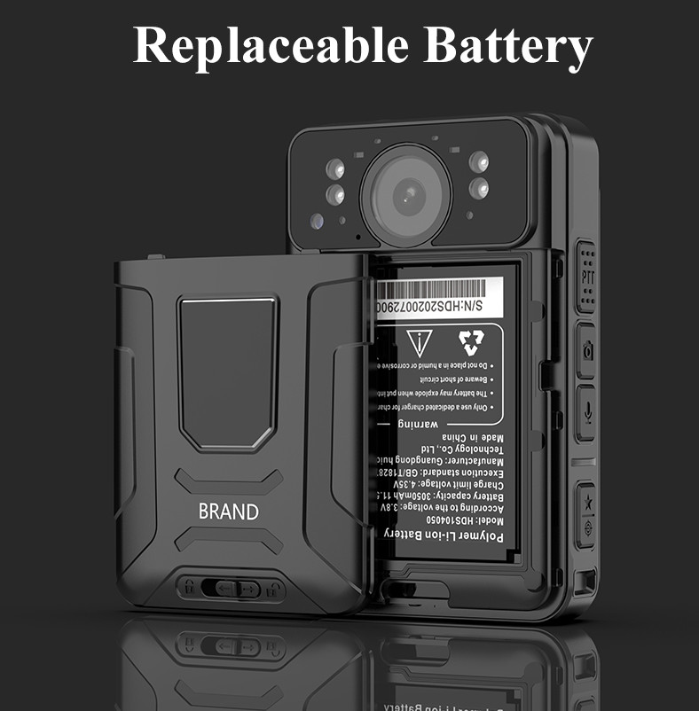 Gps Tracking 4g Body Worn Camera Above 15 Hours Recording Time Mp4 With H.264/ H.265