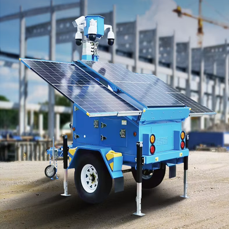 Towable Light Tower Quick Deployment Emergency Light Tower Beam Angle 350° Solar LED Light Tower