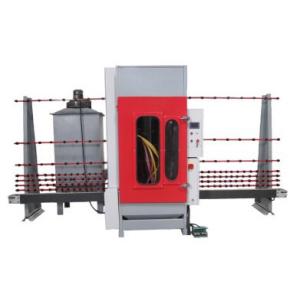 PLC Control System Vertical Glass Sandblaster Machine for Frosting and Sand