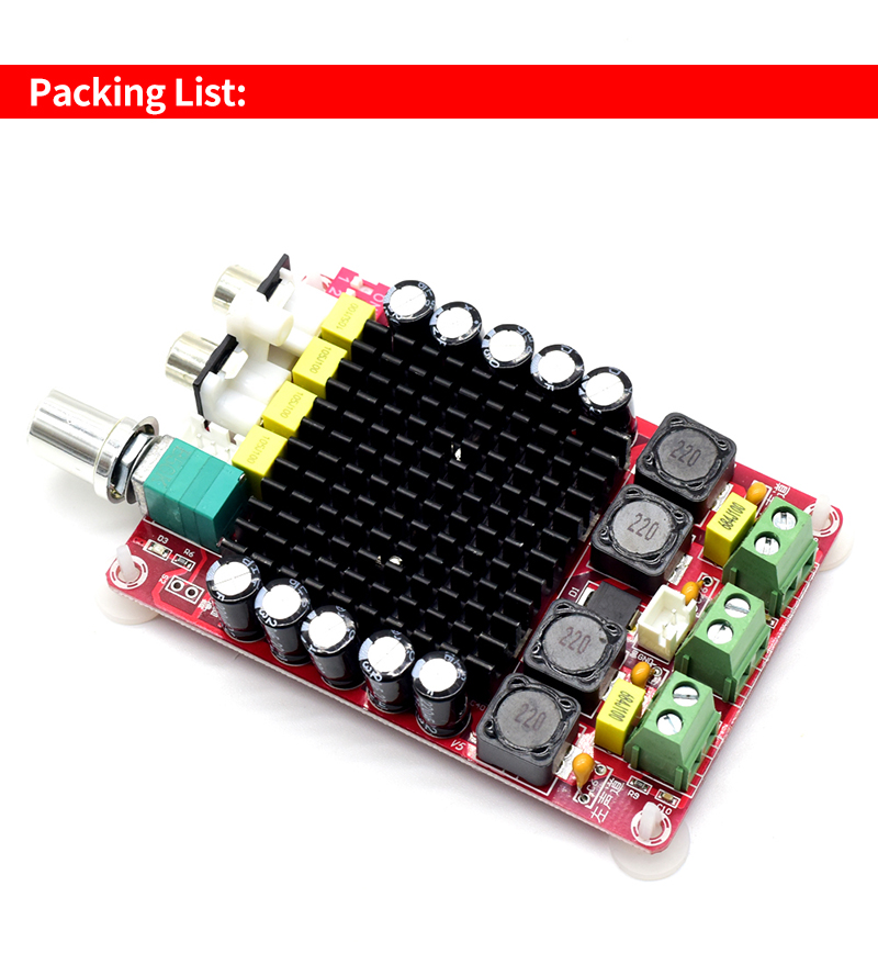CA-7498 2*100W Dual Channel Power Amplifier Board for Home Stereo TDA7498 Audio Board