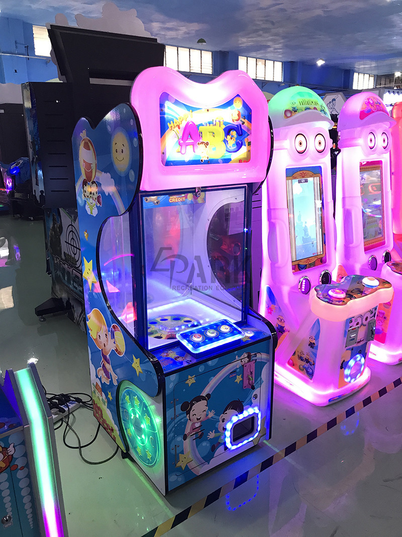Kids Drop Balls Redemption Machine / Happy Abc Pinball Prize Arcade Cabinet Game Machine